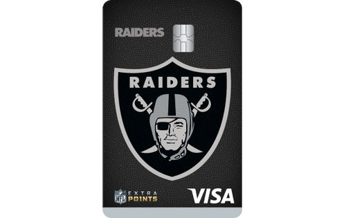 Las-Vegas Raiders VISA credit card with team logo